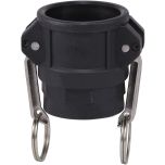 Coupleur femelle D - 1/2" (15/21) - raccord rapide à cames polypropylène - Sferaco