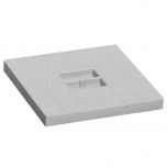 Couvercle PVC pour siphon de balcon 130x130mm - Gris