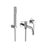 Pack Bain/douche encastré mitigeur complet mural TRIVERDE Chromé - Cristina Ondyna TV17851