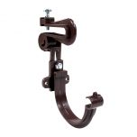 Crochet bandeau orientable PVC 16 demi-ronde - marron - First Plast