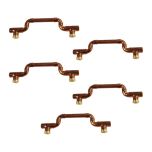 Lot de 5 Poignées Mobiles et élégantes en Cuivre - Entraxe 160 mm - Ø12 - Arcanaute