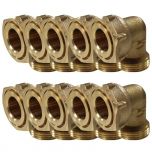Lot de 10 Coudes mâle 3/4" (20/27) femelle écrou prisonnier 3/4" (20/27) - Arcanaute