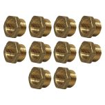 Lot de 10 Mamelons Laiton Réduit Mâle/Femelle 1/2"-3/8" (15/21-12/17) - Arcanaute