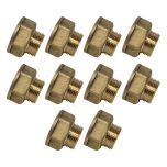 Lot de 10 Mamelons Laiton Femelle/Mâle Réduit 1"-3/4" (26/34-20/27) - Joint Plat - Arcanaute