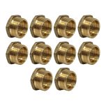 Lot de 10 Mamelons Laiton Réduit Mâle/Femelle 3/4"-1/2" (20/27-15/21) - Arcanaute