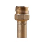 Raccord laiton à sertir et à visser - Manchon Mâle Ø15 - Mâle x1/2"(15/21)