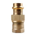 Raccord laiton à sertir et à visser - Union droit FF Ø18x1/2"(15/21)