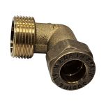 Coude bicone 3/4" (20/27) Mâle - Cuivre Ø14 - Arcanaute