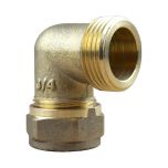 Coude bicone 3/4" (20/27) Mâle - Cuivre Ø18 - Arcanaute