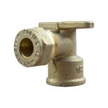 Coude bicone avec base de fixation 1/2" (15/21) Femelle - Cuivre Ø12 - Arcanaute