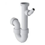 Siphon en tube coudé pour évier sortie horizontale Ø40mm, G1"1/2" (40/49) - Geberit