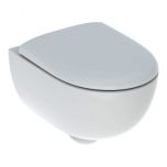WC suspendu rimfree sans bride RENOVA COMPACT caréné avec abattant frein de chute - Geberit