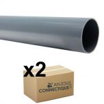 2 Tubes PVC évacuation NF-Me lisse - diamètre 32 mm - 4 mètres - ép. 3,0 mm - Arcanaute