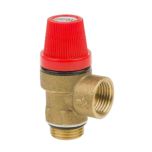 Soupape de sécurité pour chaudière - Mâle / Femelle 1/2" (15/21) 6 bar - Arcanaute