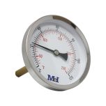 Thermomètre axial Ø100 - 0 à 120° - Longueur doigt de gant 100 mm - pour chauffage et réfrigération - Arcanaute