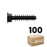 Boîte de 100 embases à visser pour collier d'installation - Ø6 mm de perçage - Ram