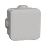 Mureva Box, boite de dérivation IP55 + embouts 65x65x45 mm, gris - Schneider Electric
