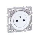 Prise 2P+T 16A affleurante NF avec griffes - SQUARE blanc - Eur'Ohm