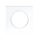 Plaque de finition 1 poste - SQUARE Blanc brillant nacré - Eur'Ohm