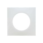 Plaque de finition 1 poste - SQUARE Blanc brillant nacré - Eur'Ohm