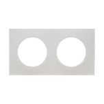 Plaque de finition 2 postes - SQUARE Blanc brillant nacré - Eur'Ohm