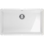 Évier de cuisine Kubus Fraceram KXK 110-71 blanc - 745 x 454 mm - sous-meuble 80 cm - vidage manuel - Franke