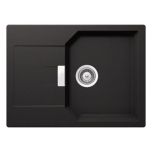 Évier de cuisine Cristalite Manhattan - 690 x 510 x 195 mm - sous-meuble 45 cm - Coloris Nero - Schock