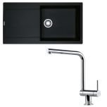 Pack évier XL Maris Fraganit onyx 970 x 500 x 200 mm + mitigeur Neptune rabattable - Franke