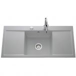 Évier de cuisine aluminium mat FIRST CLASS - L 1060 x l 510 x P 200 mm - sous-meuble 50 cm - Aquatop