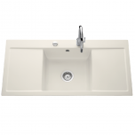 Évier de cuisine magnolie FIRST CLASS - L 1060 x l 510 x P 200 mm - sous-meuble 50 cm - Aquatop