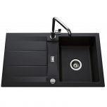 Évier de cuisine nigra GENEA - L 870 x l 510 x P 220 mm - sous-meuble 60 cm - Aquatop