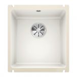 Évier en céramique Subline 375-U - Sous-meuble de 45 cm - 414 x 456 x 185 mm - Blanc cristal - Vidage manuel - Blanco