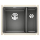 Évier en céramique Subline 350/150-U - Sous-meuble de 60 cm - 567 x 456 x 185/130 mm - Basalte - Vidage manuel - Blanco