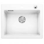 Évier en céramique Palona 6 - Sous-meuble de 60cm - 615 x 510 x 190 mm - Blanc cristal - Vidage automatique - Blanco