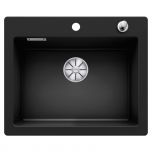 Évier en céramique Palona 6 - Sous-meuble de 60cm - 615 x 510 x 190 mm - Noir - Vidage automatique - Blanco