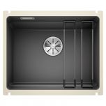 Évier en céramique Etagon 500-U - Sous-meuble de 60 cm - Basalte - 540 x 456 x 200 mm - Vidage manuel - Blanco