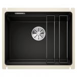 Évier en céramique Etagon 500-U - Sous-meuble de 60 cm - Noir - 540 x 456 x 200 mm - Vidage manuel - Blanco