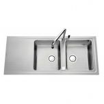 Évier de cuisine Inox mini-structure STROMBOLI - L 1170 x l 510 x P 195 mm - sous-meuble de 90 cm