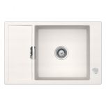 Évier de cuisine Cristadur Mono - 780 x 510 x 195 mm - sous-meuble 60 cm - Coloris Polaris - Schock