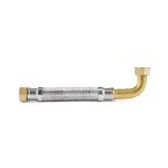 Flexible Sanitaire/Chauffage coudé Inox Øintér.25 mm - Femelle/Femelle 1" - 400 mm - EXTRA TWIST - Tucai