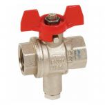 Vanne avec porte sonde pour compteur MID R50 - Femelle 3/4" (20x27) - Sferaco