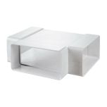 Té pour tube Ventilation rectangulaire 150 x 70 mm Blanc - First Plast