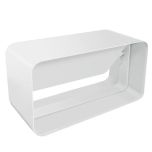 Manchon avec clapet anti-retour pour tube Ventilation rectangulaire 120 x 60 mm Blanc - First Plast