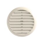 Grille ronde à clipser plastique avec moustiquaire - Sable - First Plast