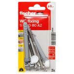 Kit de fixation pour WC au sol Ø8 x 80 mm - Fischer
