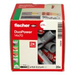 Boîte de 20 chevilles DuoPower Ø14 x 70 mm - Fischer
