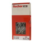 200 vis inox A2 TX Ø5,5 x 70 mm filetage partiel pour terrasse en bois - Fischer