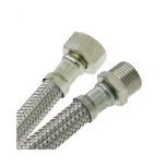 Flexible sanitaire Inox Ø intérieur 8mm - Femelle 3/8"(12/17) / Mâle 1/2"(15/21) - longueur 80 cm