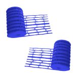 Lot de 2 Grillages avertisseur NF bleu eau potable 25 m x 30 cm