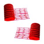 Lot de 2 grillages avertisseur rouge électrique 25 m x 30 cm